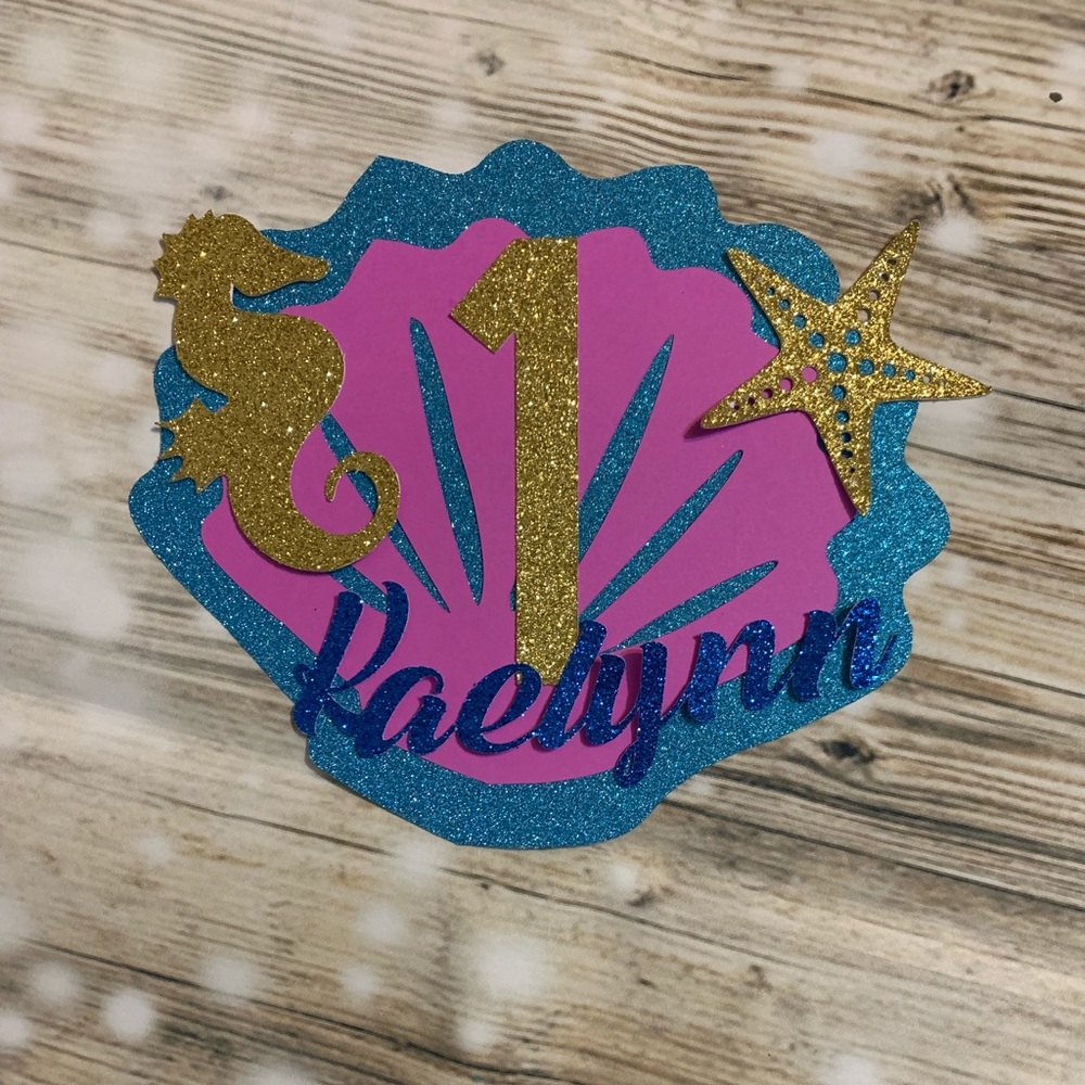 Mermaid theme Cake Topper